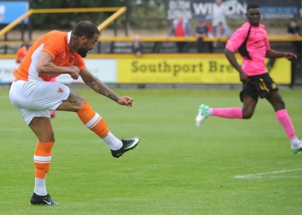 Kyle Vassell scores Pool's opening goal at Southport