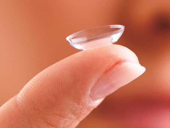 A 67-year-old woman has had 27 contact lenses removed from one eye.