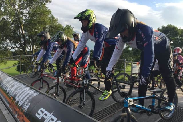 Blackpool BMX riders line up at the track in Stanley Park