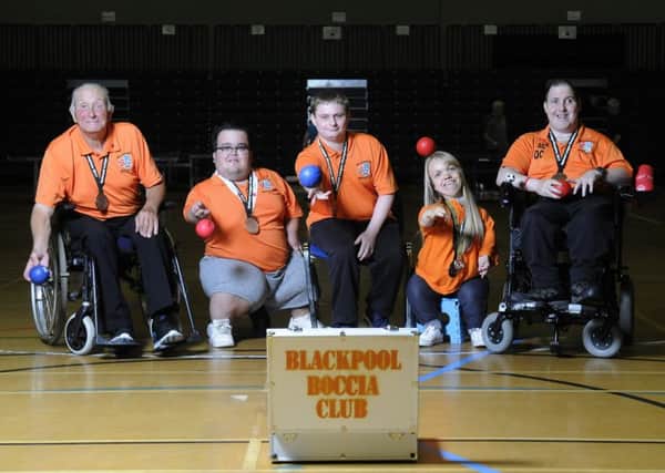 The Blackpool Boccia team with their bronze medals