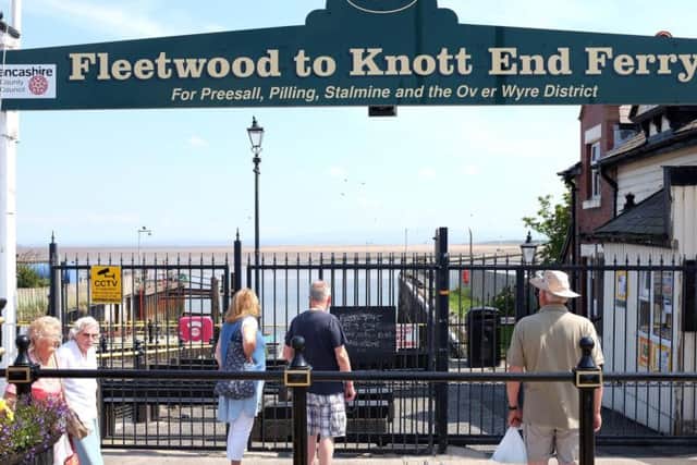 The Fleetwood to Knott End ferry service was suspended