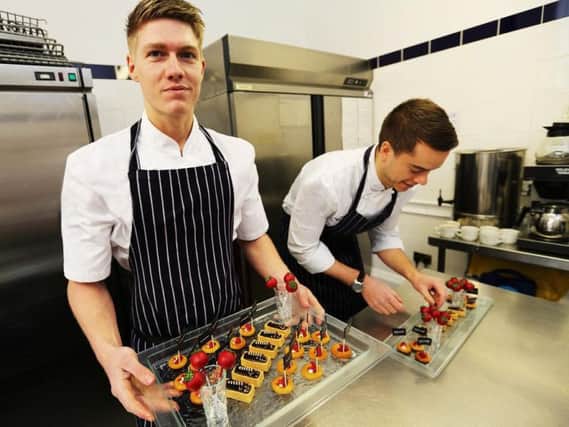 Students on the professional catering course at Blackpool and The Fylde College which is supporting the Moving On scheme