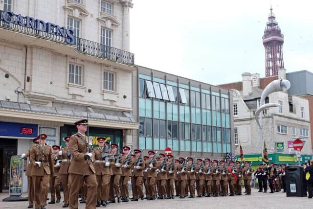 The Duke of Lancaster Regiment are given the freedom of Blackpool