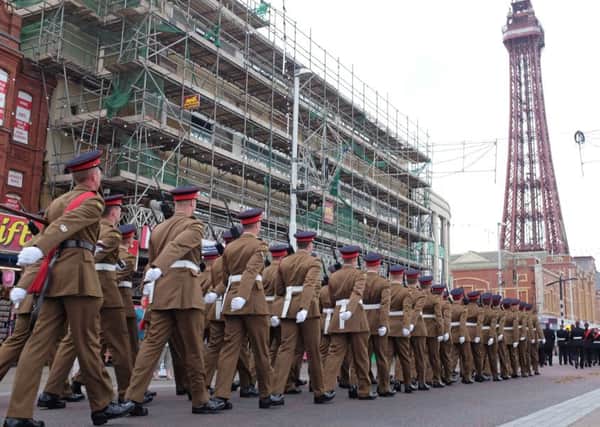 The Duke of Lancaster Regiment are given the freedom of Blackpool