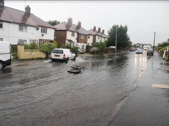 Flash flooding in Fleetwood