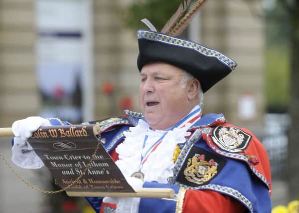 Lytham and St Annes town crier Colin Ballard, who is set to retire next year