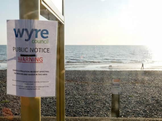Dog walkers have been recommended to stay off the beach until the clean up operation is completed