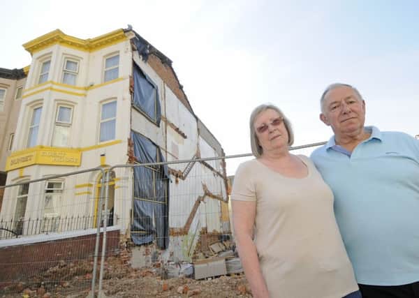 Malcolm and Jacqui Lobban of the Sunset Hotel on Banks Street have been exposed to the elements