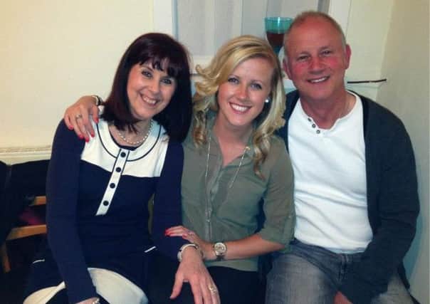 Kim, left, with daughter Karley and husband Carl