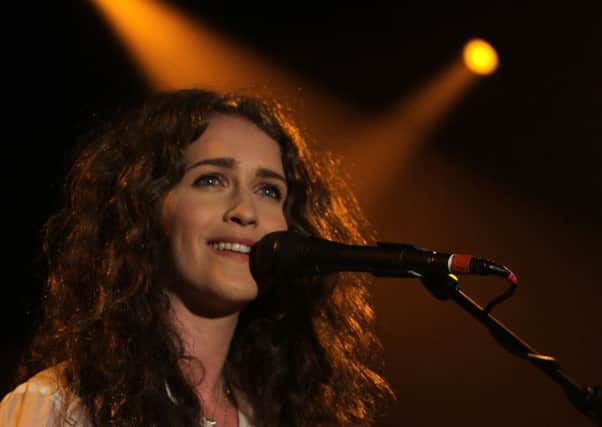 Rae Morris performs live on stage at the Lowther Pavilion