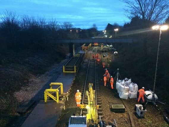 Late night rail works in Poulton