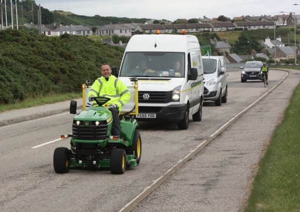 Andy Maxfield, from Inskip, on his world record trip - travelling the length of Breat Britain on a lawnmower