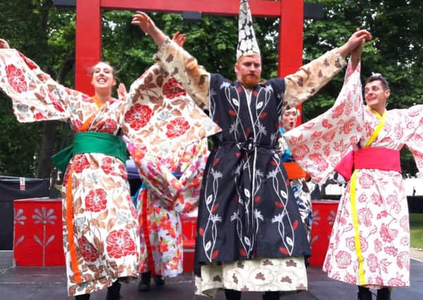 A scene from Gilbert and Sullivan's The Mikado, presented by the Illyria company