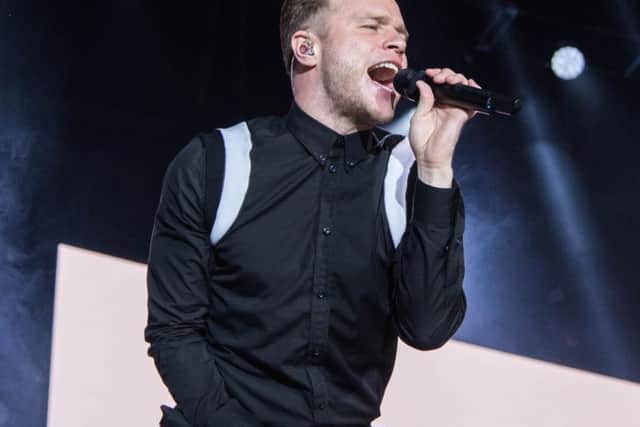 Olly Murs on stage at Lytham Festival