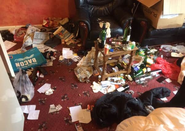 Filthy conditions inside the New Bank Holiday Apartments