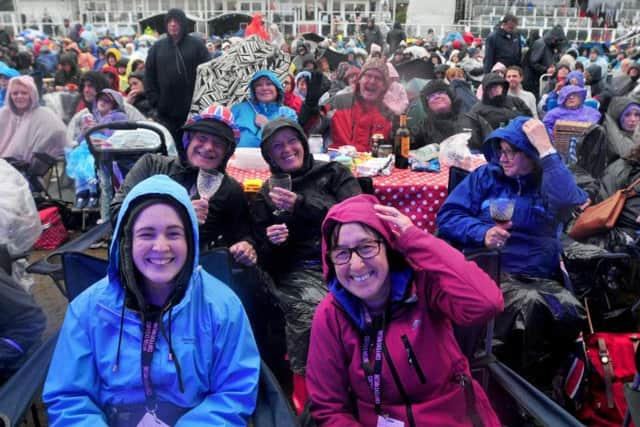 The drenched crowd at West End Proms