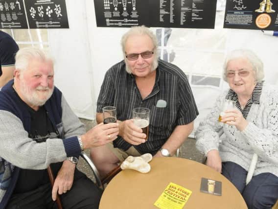Visitors enjoying a real ale at last year's Lytham Brewery open day
