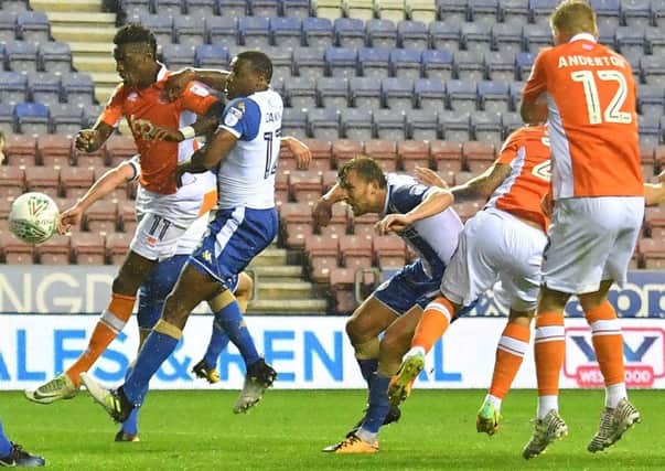 Blackpool's consolation goal at Wigan Athletic