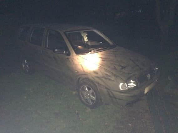 The car was described as 'camouflaged' by police