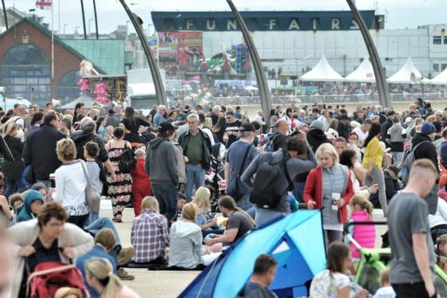 Crowds pack onto the Promenade for Blackpool Air Show 2017