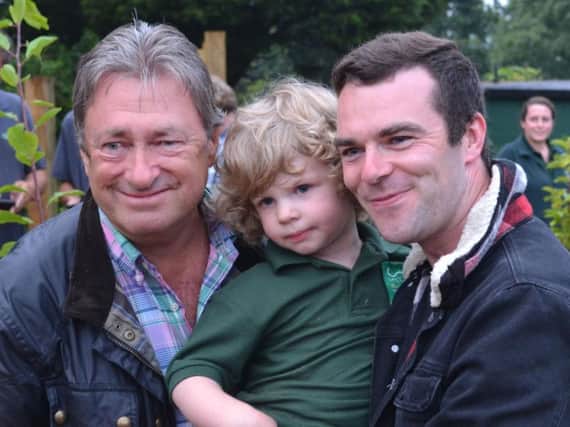 Alan Titchmarsh withBlackpool Zoo keeper Johnpaul Houston and his son Nathaniel (Pic: ITV)