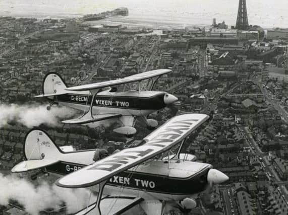 Vixen Two air display over Blackpool, in 1981