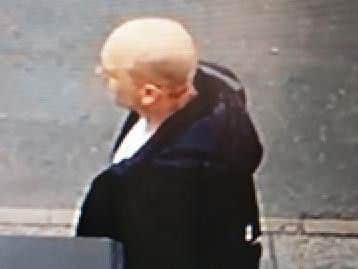 Police want to speak to this man, caught on camera in Bloomfield Road, Blackpool, as they continue to hunt a serial flasher (Pic: Lancashire Police)