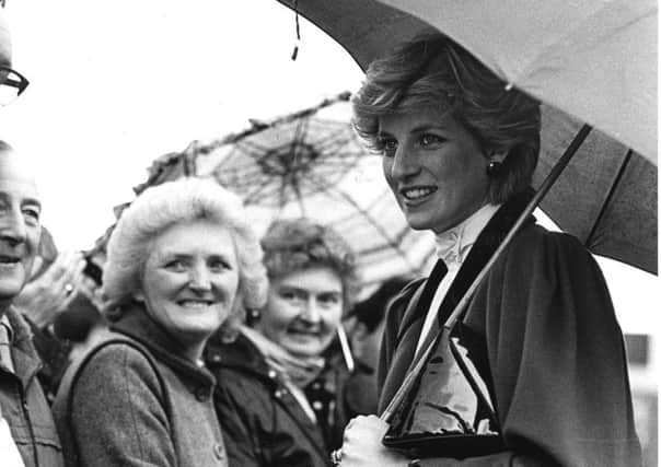 Princess Diana in Warton, in April 1987