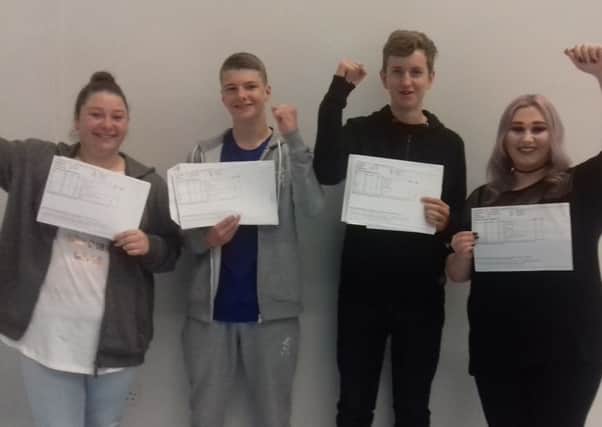 High performing students at Fleetwood High School, from left: Katie Shewan, Jordan Broomhead, Simon Stirzaker and Hannah Woodhouse.