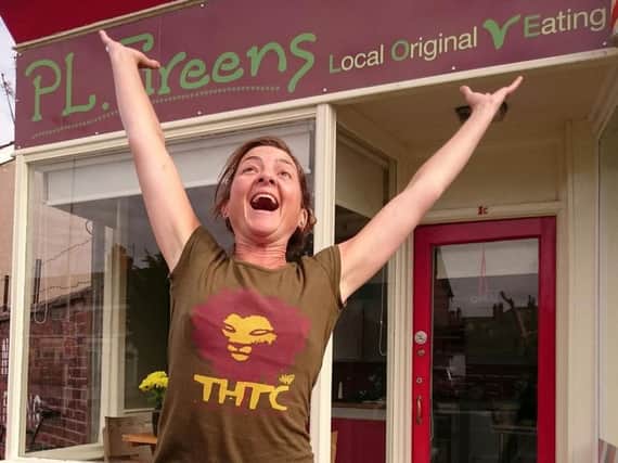Sarah Fox celebrates the opening of PL Greens