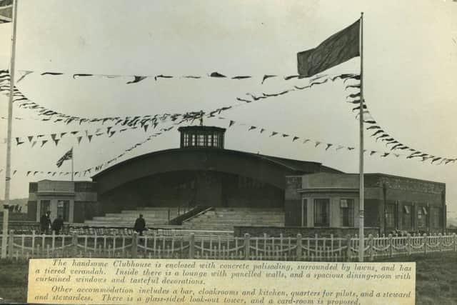 The handsome clubhouse, pictured in June 1931