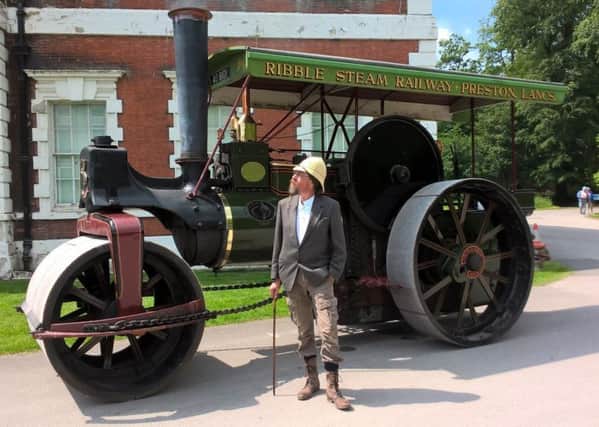 Lytham Hall volunteer Sturat Lloyd with one of the steam engines expected at the venue's first Steam Fair, organised by the Rotary Club of Lytham