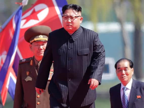 North Korean leader Kim Jong Un, centre