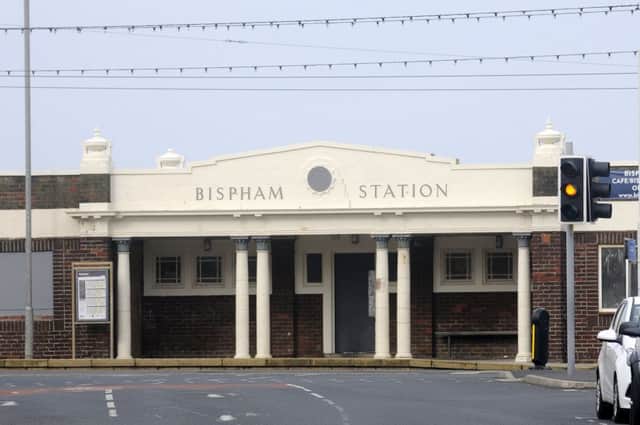 Bispham tram stop at the top of Red Bank Road
