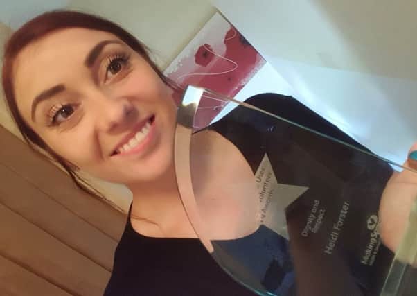 Heidi Forster, received the Dignity and Respect award at the Making Space Volunteer and Service User Awards for her volunteering work in Blackpool