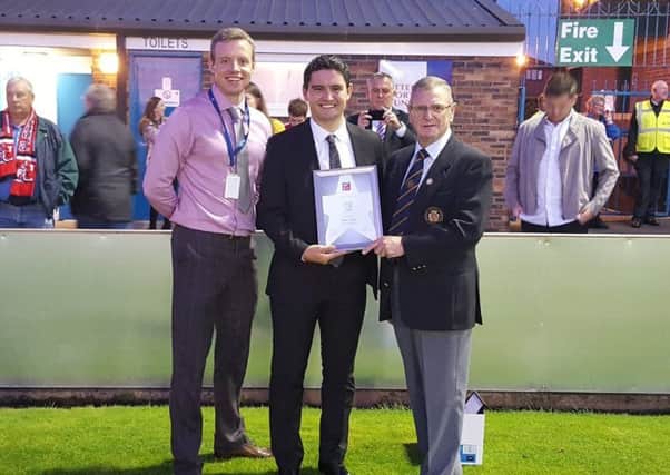 Blackpool FC Community Trust Inclusion Officer Coyle Junior was voted Lancashire FA Coach
of Year last week.
