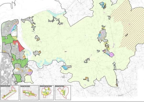 This map show where some of the sites earmarked for development are