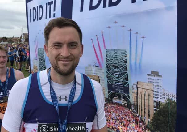 Paul Conner, finance director, at Inspired Energy of Kirkham who ran to Greaet North Run raising Â£4,000 for charity just a year after completing that last of his own cancer treatment