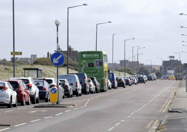 Traffic on clifton Drive North due to roadworks