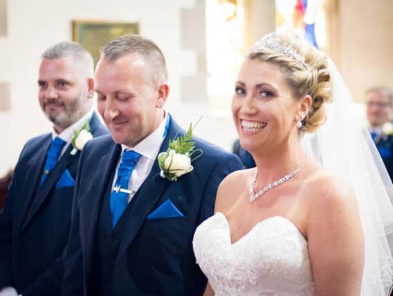 Paul and Kim Gage, who married at All Hallows Church in Bispham