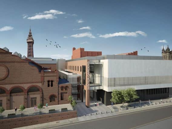 An artists impression of the new conference centre at the Winter Gardens