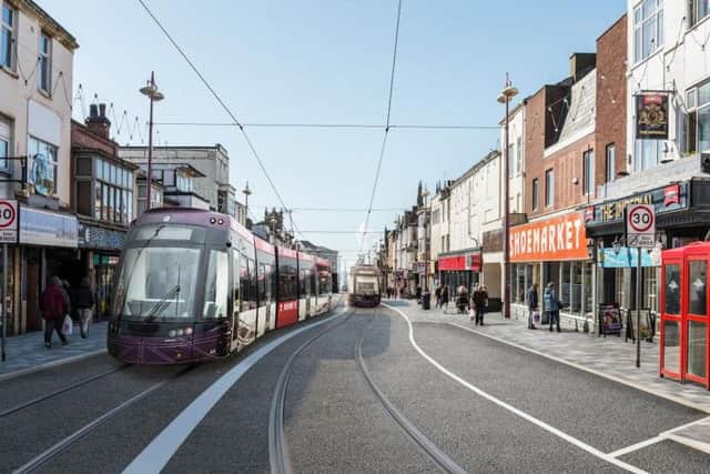 An artists impression of the new tramway