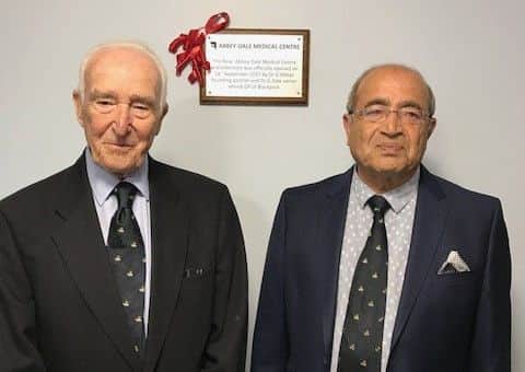 Drs George Dale and Ghulam Abbas at the opening