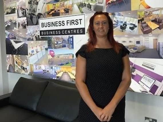 Leanne Docherty of LM Training and Consultancy at the new offices at Squires Gate