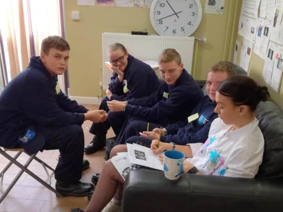 Police cadet leaders at the mental health training session held by Blackpool Boys and Girls Club
