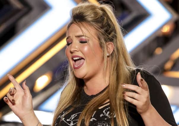 X Factor contestant Jenny Ball during episode 8 of the ITV1 talent show, The X Factor.