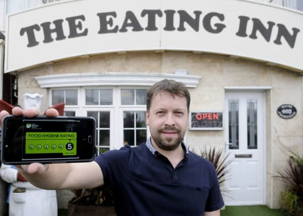 Ben Shorrock from The Eating Inn which has been given a 5 star hygiene rating