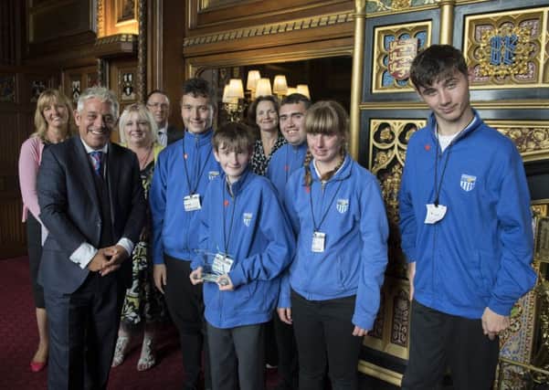 A group of pupils from Highfurlong School were invited to the Houses of Parliament to pick up an award for their work on a disability awareness project from speaker of the commons John Bercow