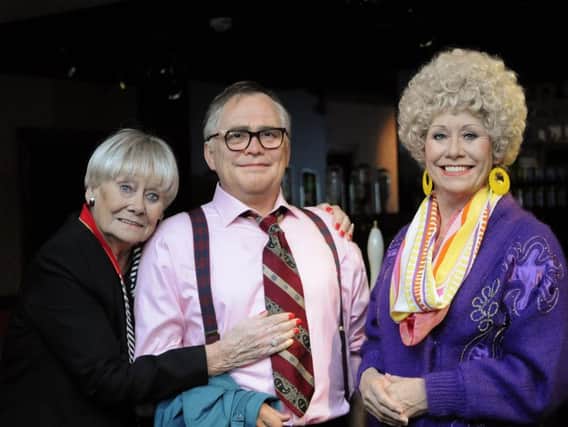 Liz at the unveiling of the Jack and Vera exhibition  in Blackpool Madame Tussauds
