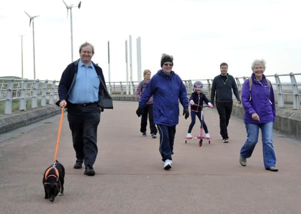 The sponsored 3 pier run and walk raising money for N-Vision